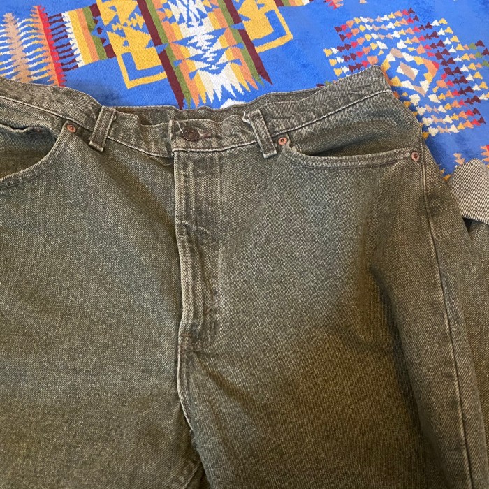 Levi's 550 90s Gray Green Denim Pant USA | Vintage.City 古着屋、古着コーデ情報を発信