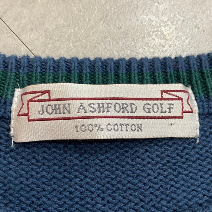 【 JOHN ASHFORD GOLF 】コットンニット　ゴルフ　刺繍　 | Vintage.City 古着屋、古着コーデ情報を発信