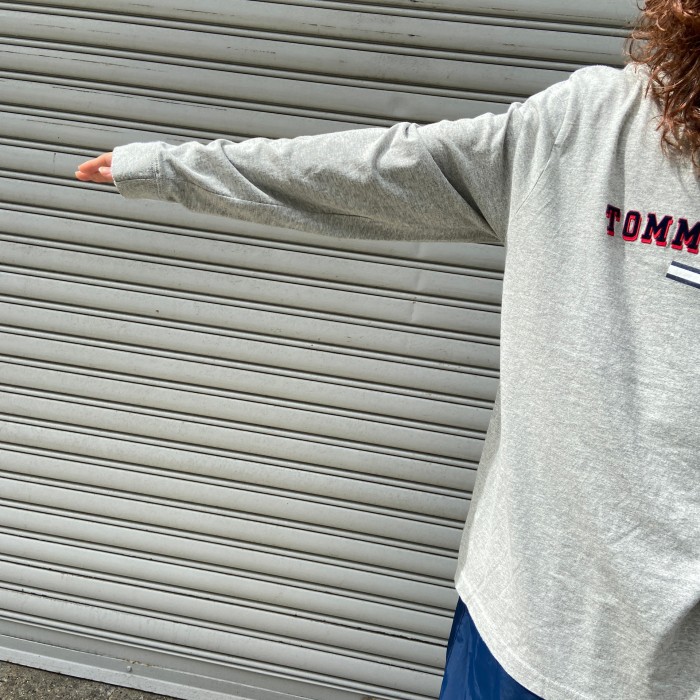 『送料無料』Tommy Jeans トミー　フロッキープリントロンT　L | Vintage.City 빈티지숍, 빈티지 코디 정보