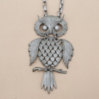 1970's Owl necklace/Aluminum material | Vintage.City 古着屋、古着コーデ情報を発信