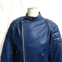 英国製TT Leathers ビンテージ ブルーレザー UKライダース 表記42 | Vintage.City 古着屋、古着コーデ情報を発信