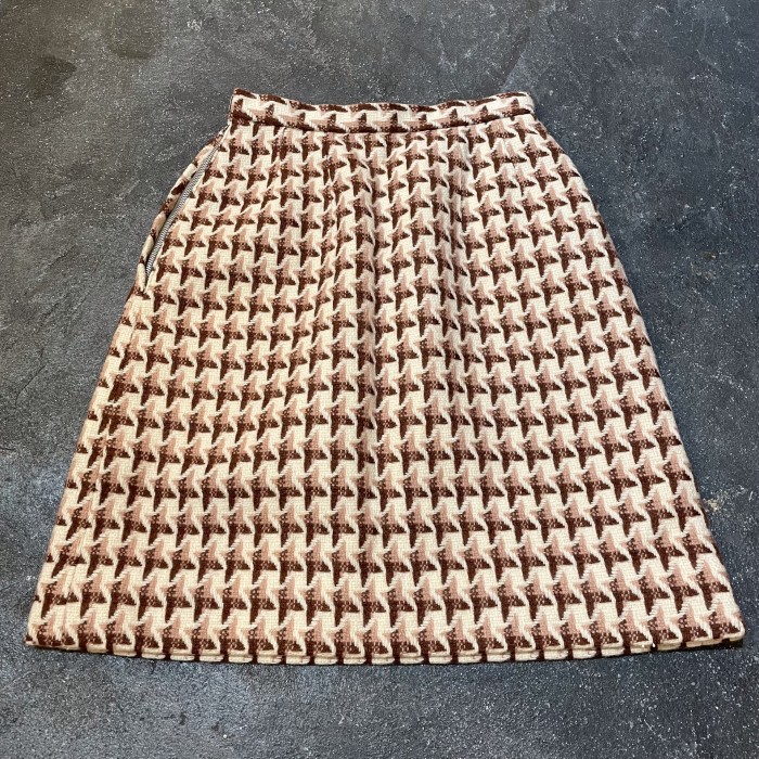 VINTAGE 60's brown × beige wool skirt | Vintage.City 古着屋、古着コーデ情報を発信