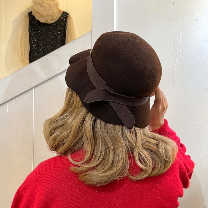 VINTAGE blown wool button design hat | Vintage.City 古着屋、古着コーデ情報を発信