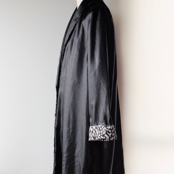 Vintage leopard satin double jacket gown | Vintage.City 빈티지숍, 빈티지 코디 정보
