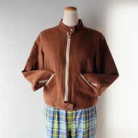Chocolate brown cotton riders jacket | Vintage.City ヴィンテージ 古着