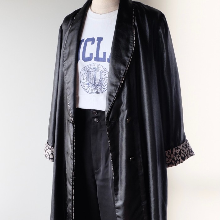 Vintage leopard satin double jacket gown | Vintage.City 古着屋、古着コーデ情報を発信