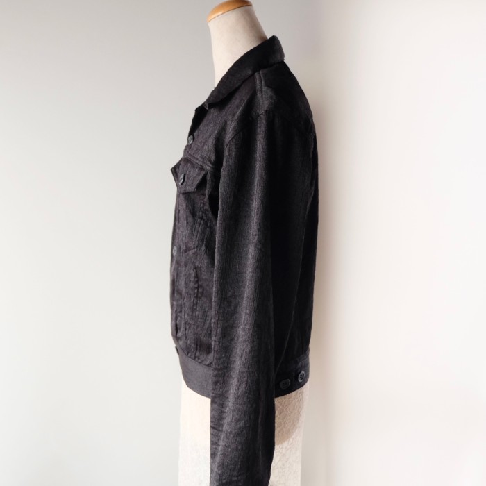YOSHIYUKI KONISHI wrinkled glossy jacket | Vintage.City 빈티지숍, 빈티지 코디 정보