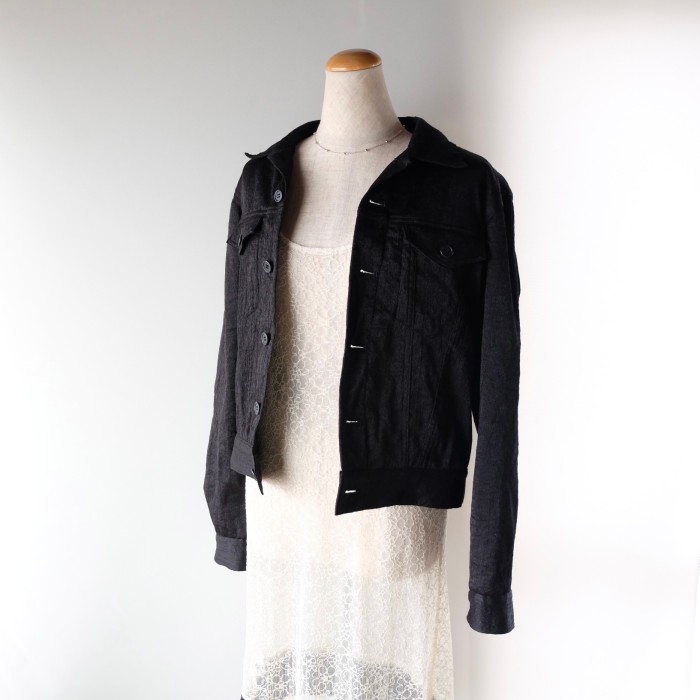 YOSHIYUKI KONISHI wrinkled glossy jacket | Vintage.City 古着屋、古着コーデ情報を発信