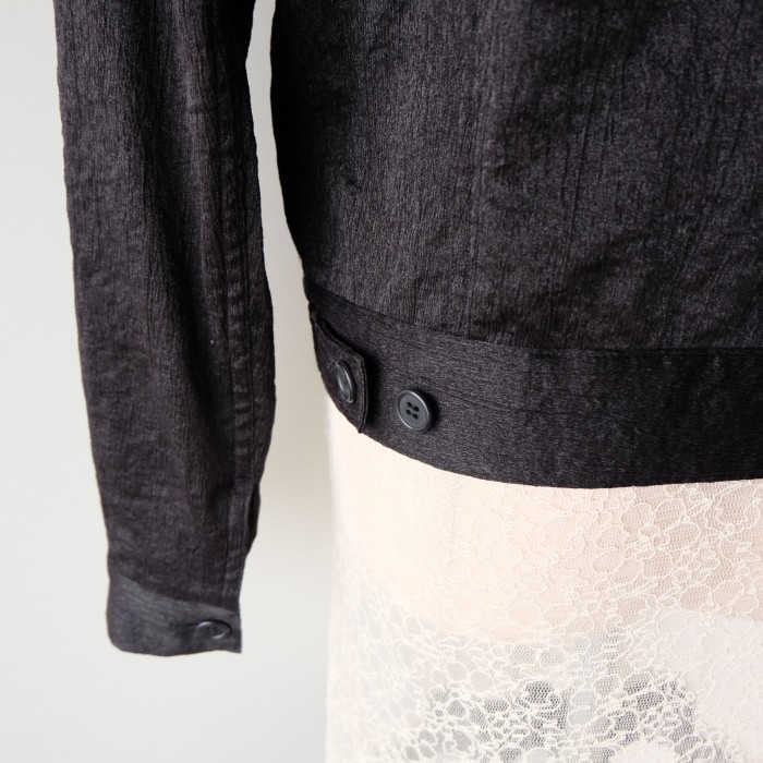 YOSHIYUKI KONISHI wrinkled glossy jacket | Vintage.City 古着屋、古着コーデ情報を発信