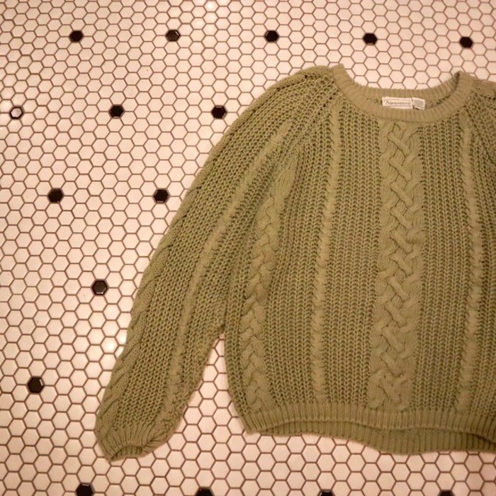 Green tea knit | Vintage.City 古着屋、古着コーデ情報を発信