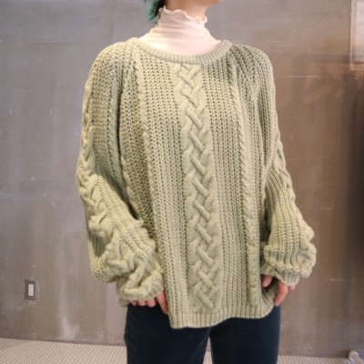 Green tea knit | Vintage.City 빈티지숍, 빈티지 코디 정보