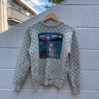 Cat by the window sweater | Vintage.City 古着屋、古着コーデ情報を発信