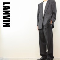 LANVIN ランバン メンズ セットアップ スーツ ダブル グレー M | Vintage.City 古着屋、古着コーデ情報を発信