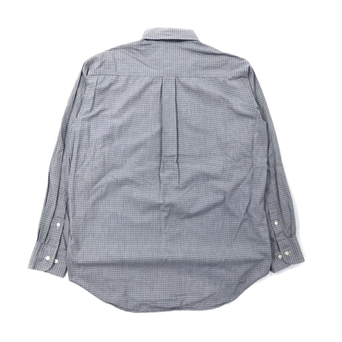 LANVIN CLASSIQUE ボタンダウンシャツ S グレー チェック | Vintage.City 古着屋、古着コーデ情報を発信