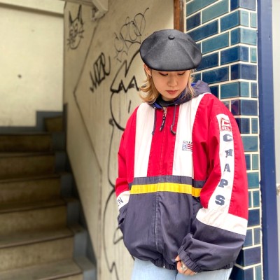 【CHAPS 】チャップス　セーリングジャケット　全面プリント　赤　白　 | Vintage.City 빈티지숍, 빈티지 코디 정보