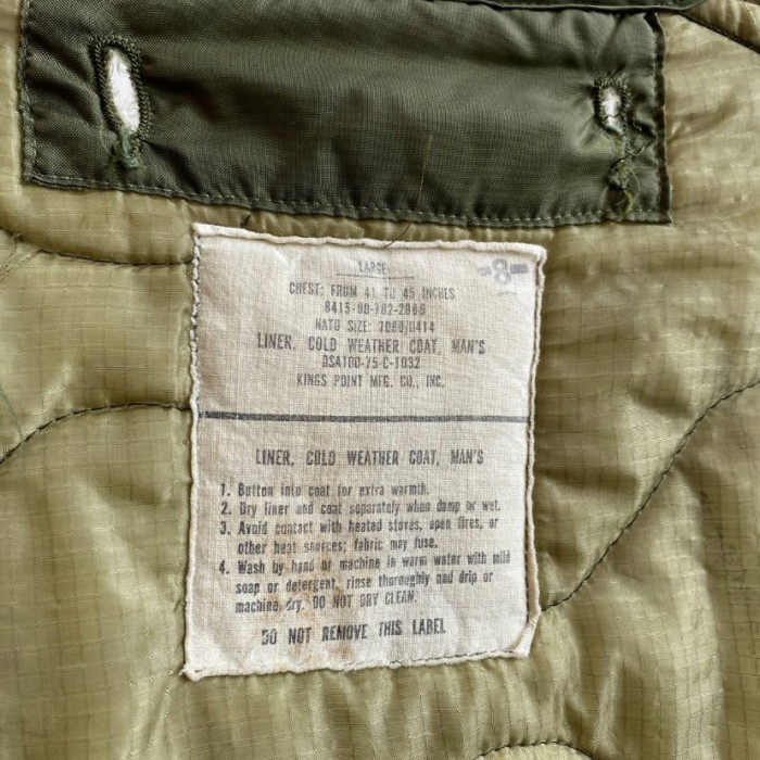 古着 70s US Army M65 ライナージャケット キルティングジャケット | Vintage.City 古着屋、古着コーデ情報を発信