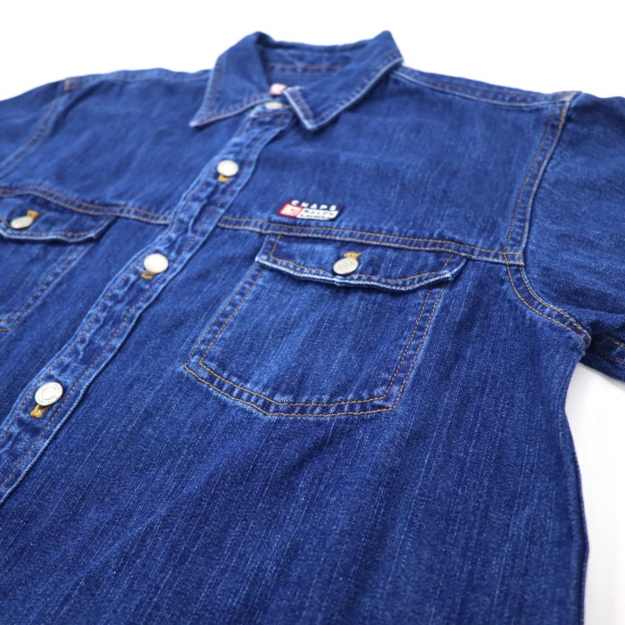 CHAPS RALPH LAUREN デニムシャツジャケット S ブルー ロゴ | Vintage.City 古着屋、古着コーデ情報を発信