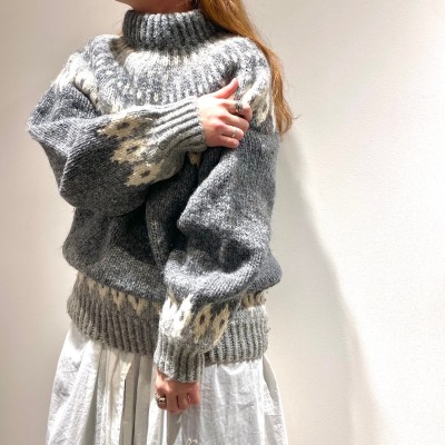 Nordic knit sweater | Vintage.City 빈티지숍, 빈티지 코디 정보