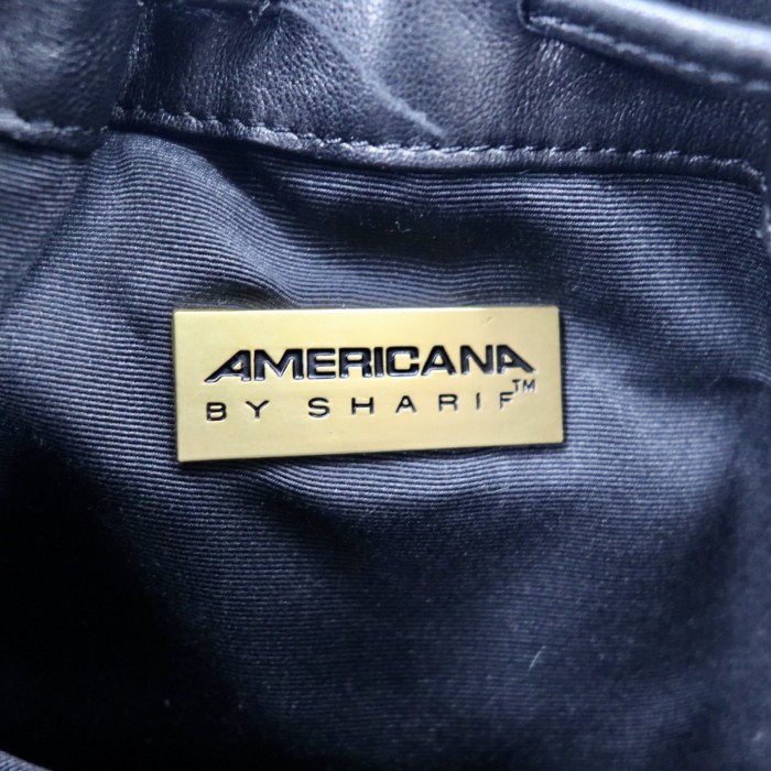 AMERICANA BY SHARIF レザーショルダーバッグ ブラック 巾着 | Vintage