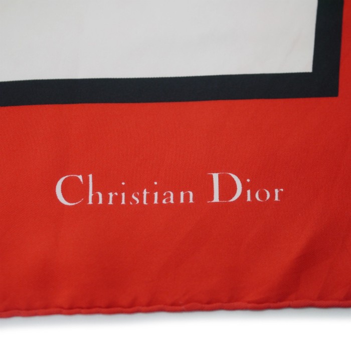 OLD Dior　ルネ・グリュオー 大判シルクスカーフ（赤系） | Vintage.City 빈티지숍, 빈티지 코디 정보