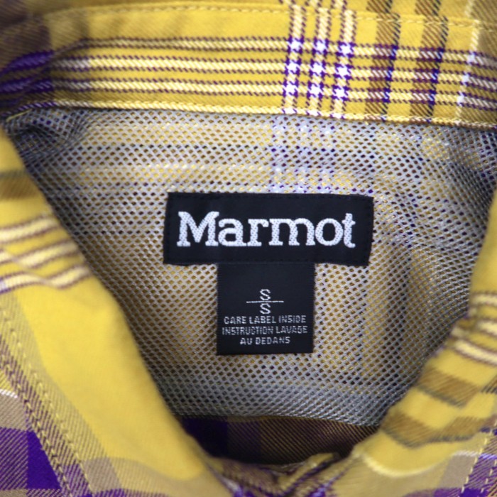 Marmot チェックシャツ S イエロー コットン T0M0JB75 | Vintage.City 古着屋、古着コーデ情報を発信
