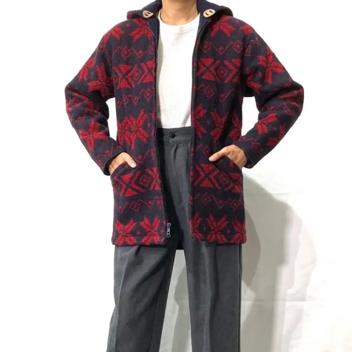 Made in USA L.L.Bean nordic wool zip up | Vintage.City 古着屋、古着コーデ情報を発信