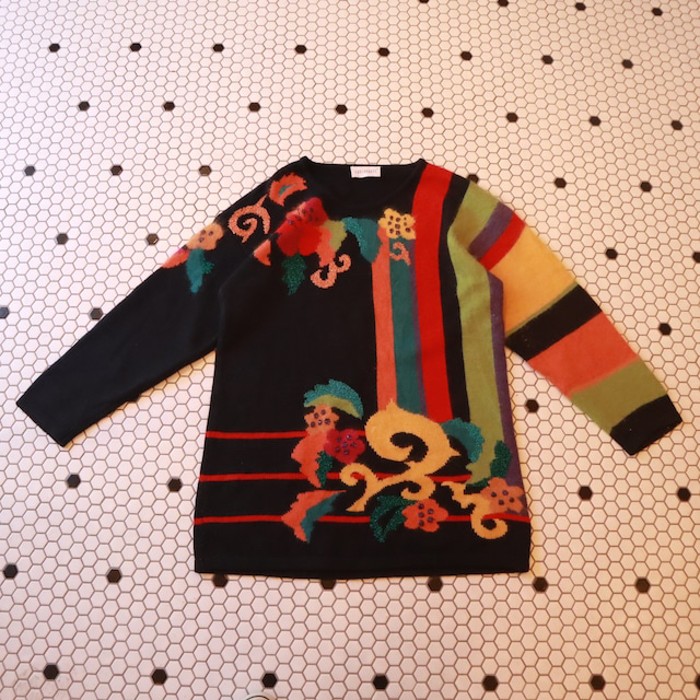 Colorful big sweater | Vintage.City 古着屋、古着コーデ情報を発信
