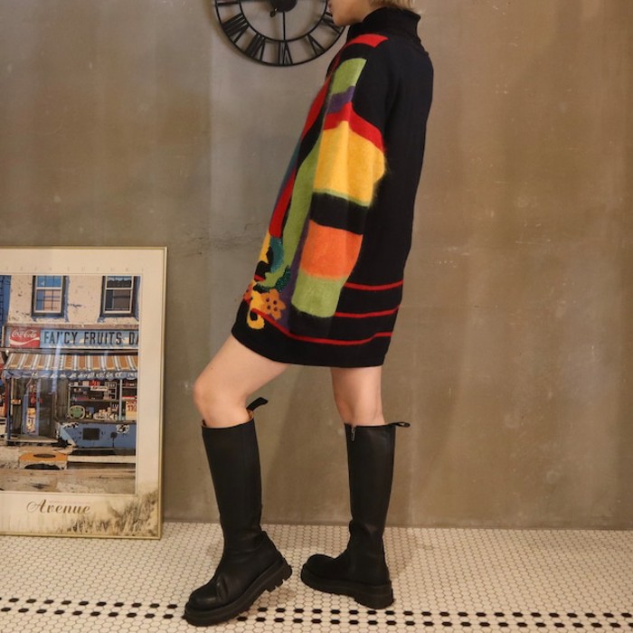 Colorful big sweater | Vintage.City 빈티지숍, 빈티지 코디 정보