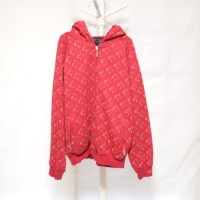 Coogi Whole Pattern Zip-Up Hoodie Red | Vintage.City ヴィンテージ 古着