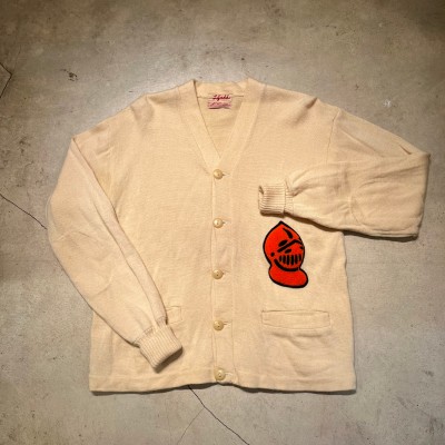 50's LASLEY KNITTING lettered cardigan | Vintage.City 古着屋、古着コーデ情報を発信