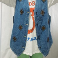 80S vintage Denim Vest | Vintage.City 古着屋、古着コーデ情報を発信