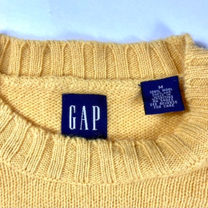 Men's OLD GAP Crew Neck Knit YEL | Vintage.City 古着屋、古着コーデ情報を発信
