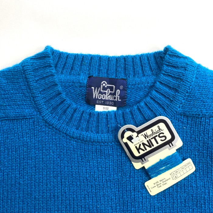 Woolrich Knit DEAD STOCK BLU | Vintage.City 古着屋、古着コーデ情報を発信