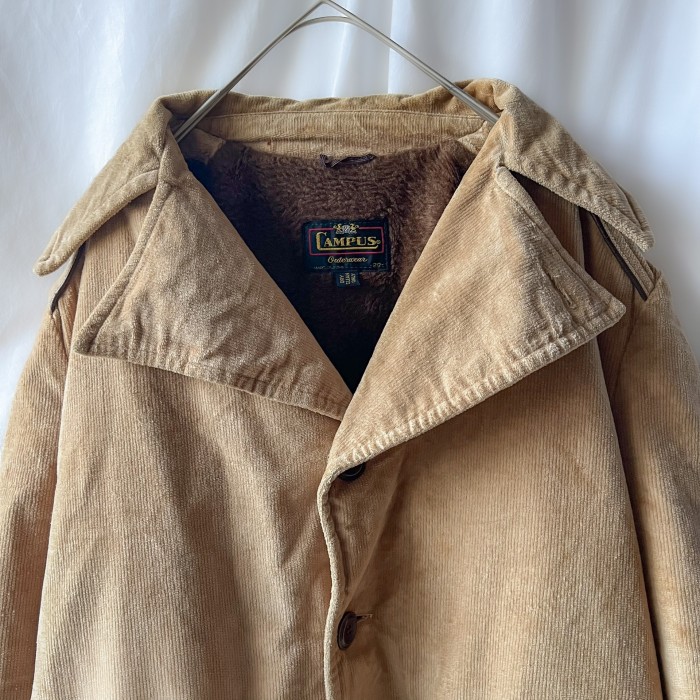 70s campus corduroy boa jacket | Vintage.City