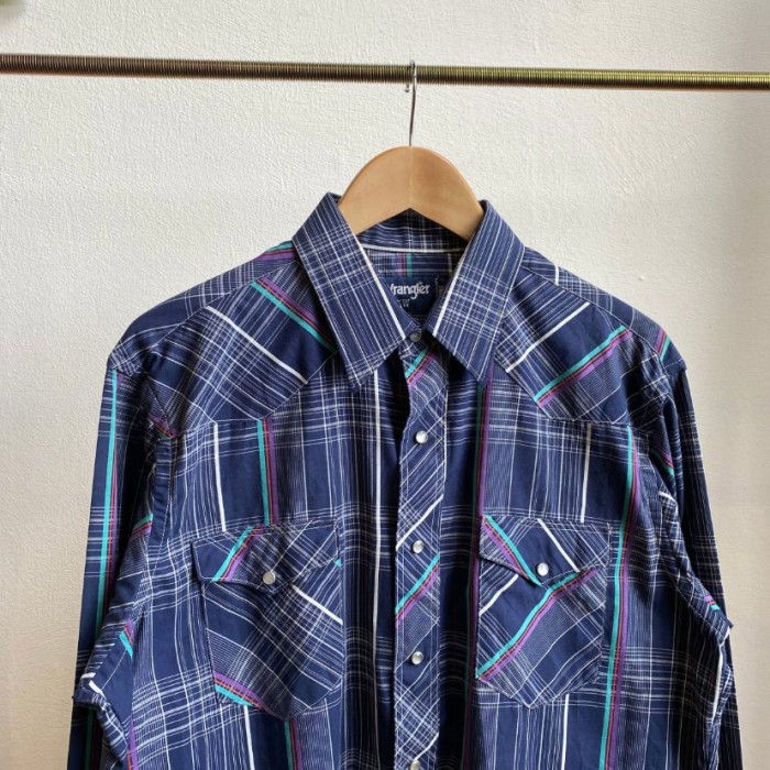 古着 USA製 80s 80年代 Wrangler ウエスタンチェックシャツ | Vintage.City