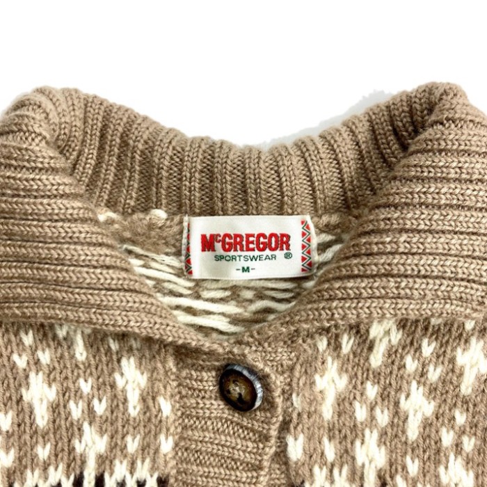 McGREGOR Cowichan　Knit Cardigan BEG | Vintage.City 古着屋、古着コーデ情報を発信