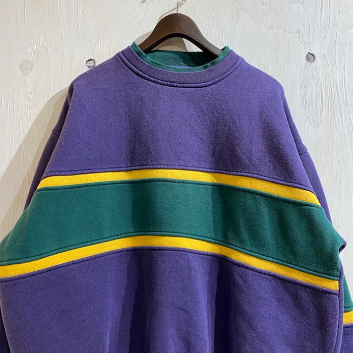 XL TOWNCRAFT タウンクラフト 無地 スウェット 紫×緑×黄 | Vintage.City