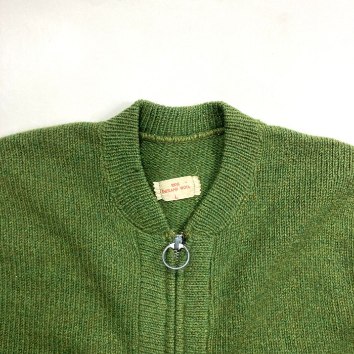 Zip Knit Cardigan GRN | Vintage.City 古着屋、古着コーデ情報を発信