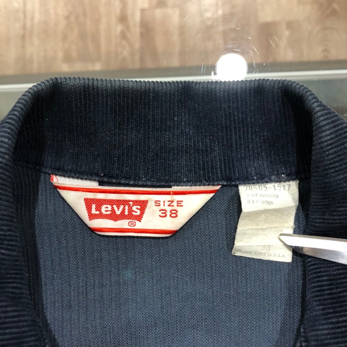 70s Levi's 70505-1517 コーデュロイジャケット ネイビー 紺