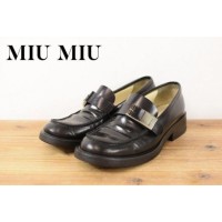 MIUMIU レディース ローファー レザー シューズ ブラック 23cm相当 | Vintage.City 빈티지숍, 빈티지 코디 정보