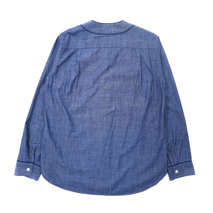 BEAMS シャンブレーベースボールシャツ M ブルー | Vintage.City 古着屋、古着コーデ情報を発信