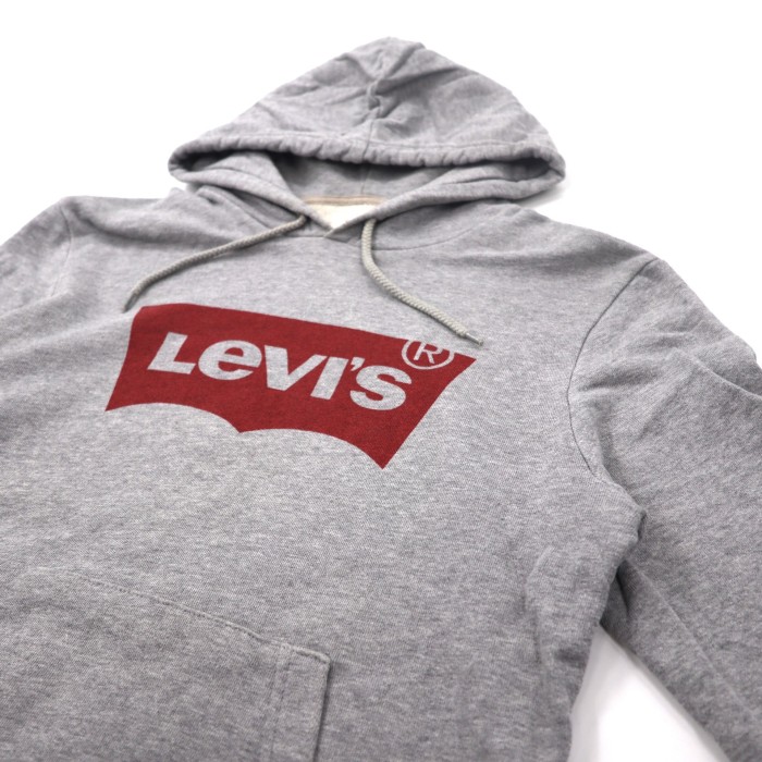 Levi's プルオーバーパーカー S グレー コットン ロゴプリント | Vintage.City 古着屋、古着コーデ情報を発信