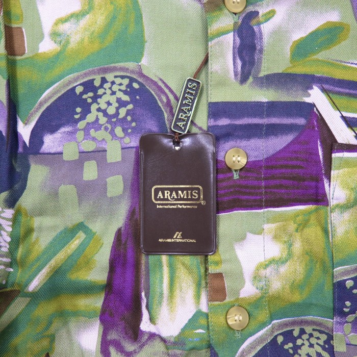 ARAMIS ポリシャツ M マルチカラー 総柄 日本製 デッドストック 未使用 | Vintage.City 古着屋、古着コーデ情報を発信