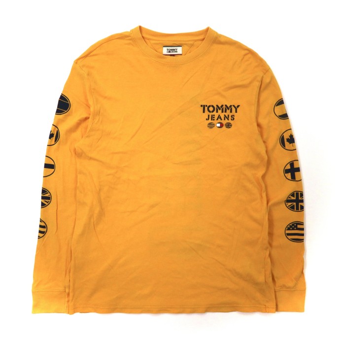 TOMMY JEANS ロングスリーブTシャツ L イエロー コットン 袖ロゴ | Vintage.City 古着屋、古着コーデ情報を発信