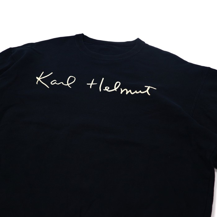 Karl Helmut クルーネックスウェット S ブラック ロゴプリント | Vintage.City 古着屋、古着コーデ情報を発信