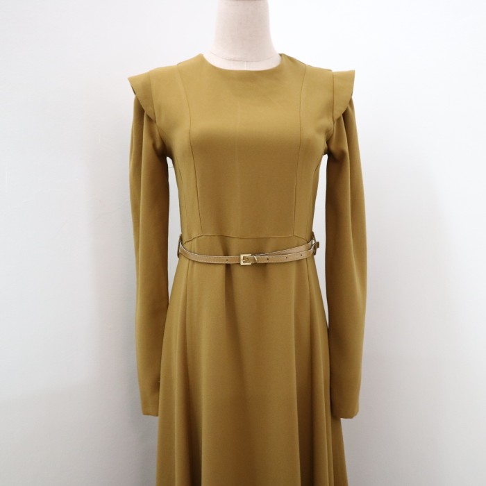 1970-80's Olive green Maxi dress | Vintage.City 古着屋、古着コーデ情報を発信