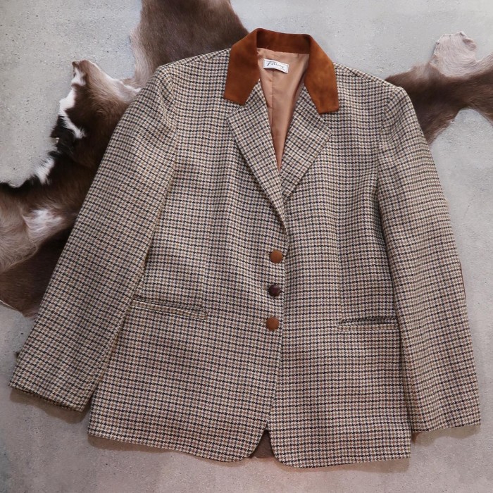 wool design tailored jacket | Vintage.City 古着屋、古着コーデ情報を発信