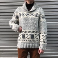 old cowichan sweater pullover light gray | Vintage.City 古着屋、古着コーデ情報を発信