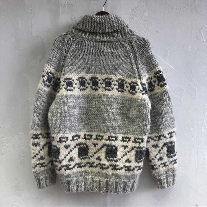 old cowichan sweater pullover light gray | Vintage.City 古着屋、古着コーデ情報を発信