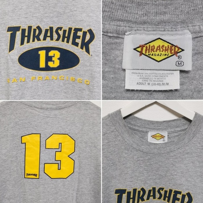 M 90s スラッシャー THRASHER 13 カレッジ Tシャツ USA | Vintage.City 古着屋、古着コーデ情報を発信